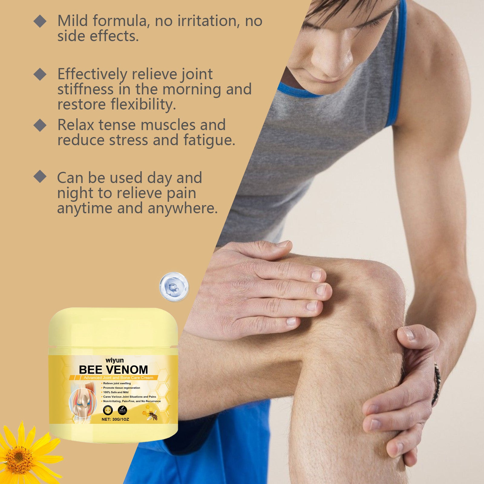 Wiyun Joint Care Cream Relieves Joint Discomfort, Moisturizes Skin, Gently Pamper And Enhances Comfort Massage Cream