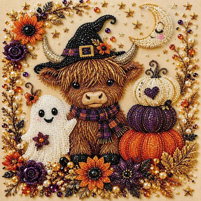 DIY Ghost Diamond Painting Kit for Halloween Wall Decor