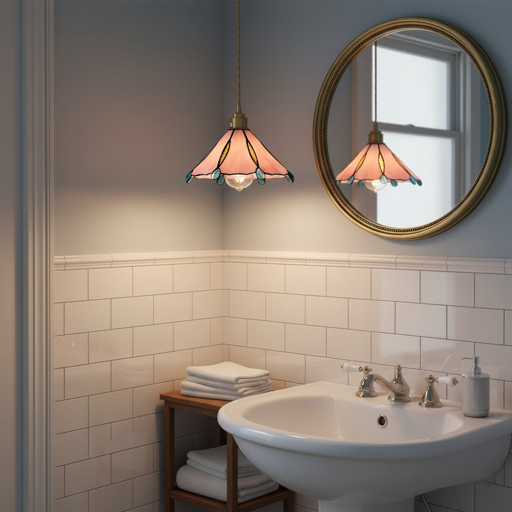 Colorful Stained Glass Pendant Light