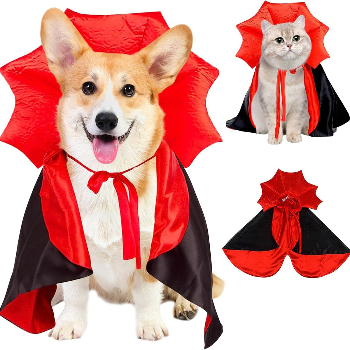 Halloween bat cloak costume for dogs and cats