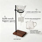 Spiral Cooling Pour-Over Coffee Filter Holder, Ins-Style Americano Dripper Stand with Spiral Chilling Design
