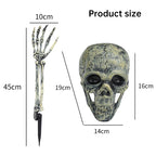 Halloween Skeleton Stakes: Realistic Skull, Head, Hands/Arms – For Party, Home, Garden, Lawn