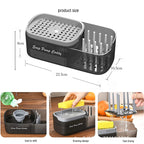Press Dish Soap Dispenser with Sponge Holder Rack