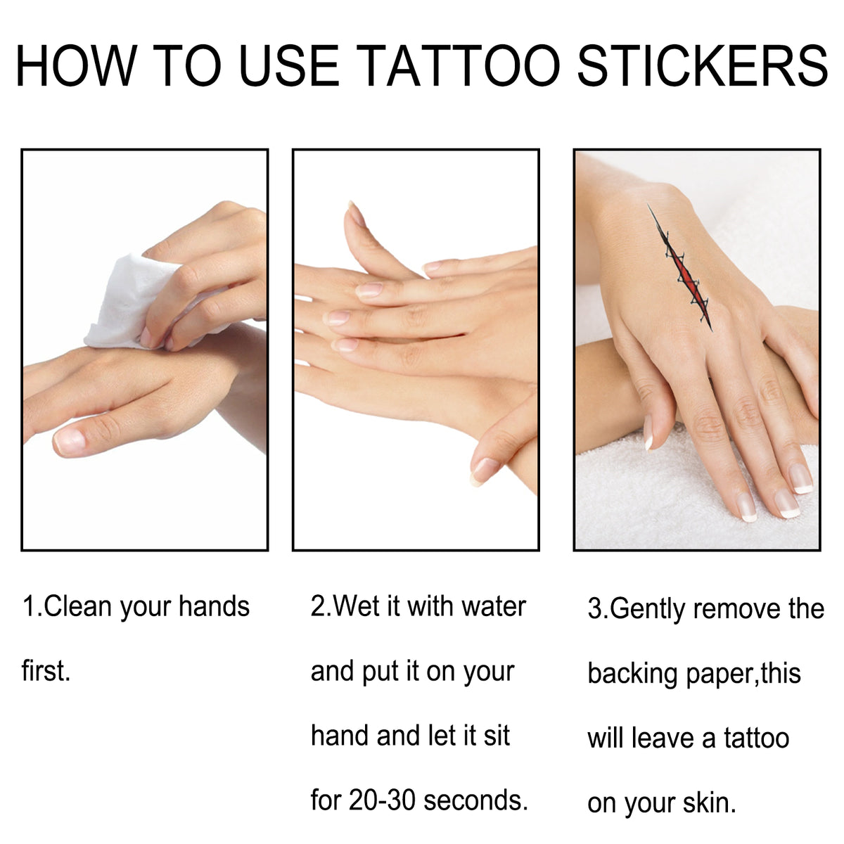 Halloween Horror Temporary Mouth Tattoo Stickers