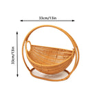 Rattan Cat Bed & House - Waterproof Wicker Cat Cave, Indoor Cat Hammock & Basket Set
