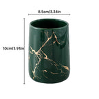 Luxury Couple’s Ceramic Cup Set – High-End Bathroom Tumblers