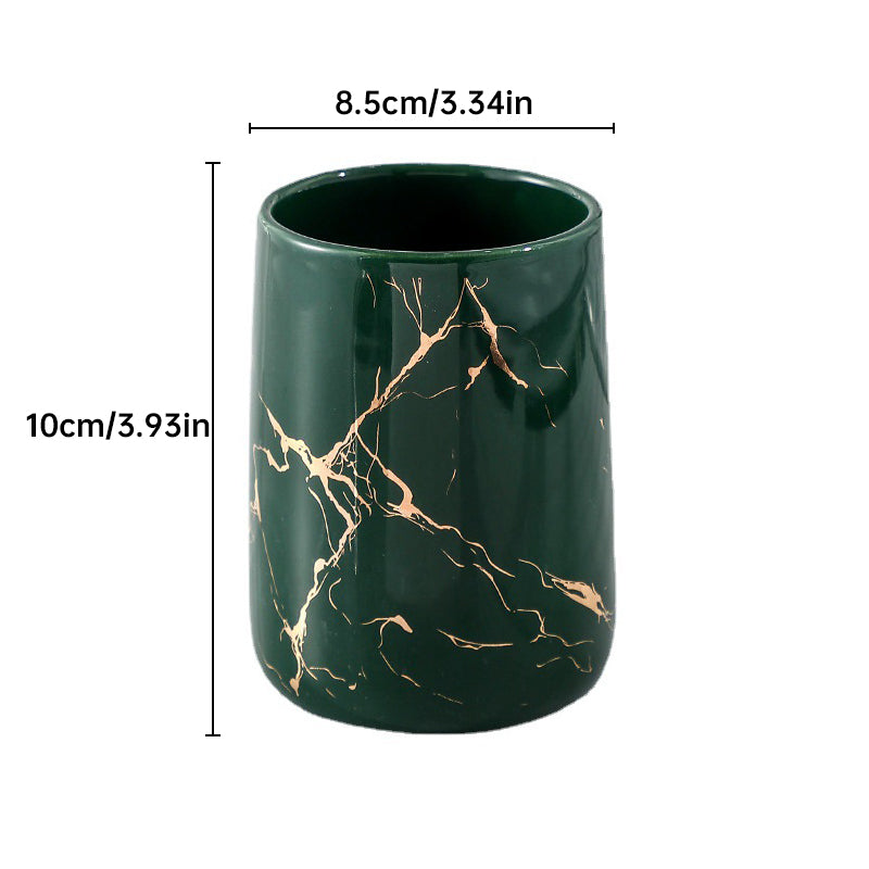 Luxury Couple’s Ceramic Cup Set – High-End Bathroom Tumblers