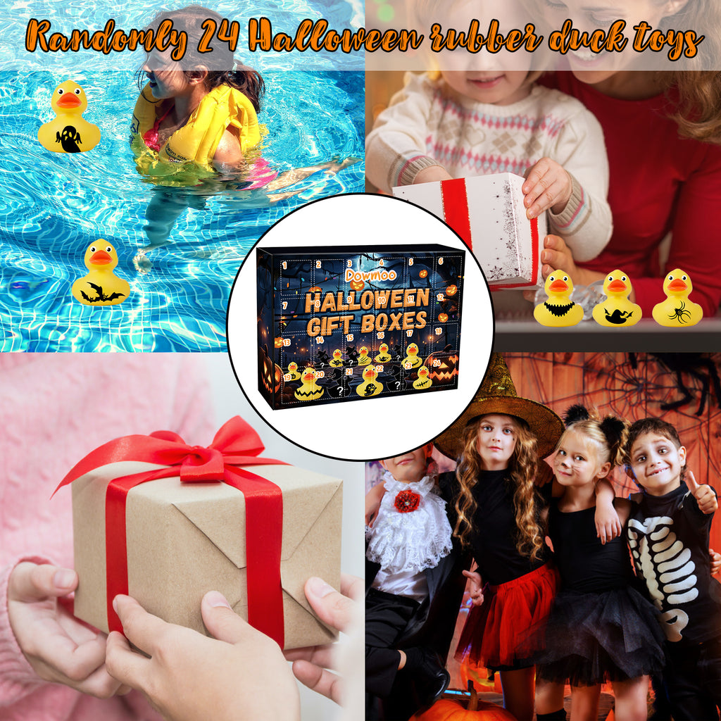 Halloween Duck Blind Box, 24-Grid Countdown Surprise Set