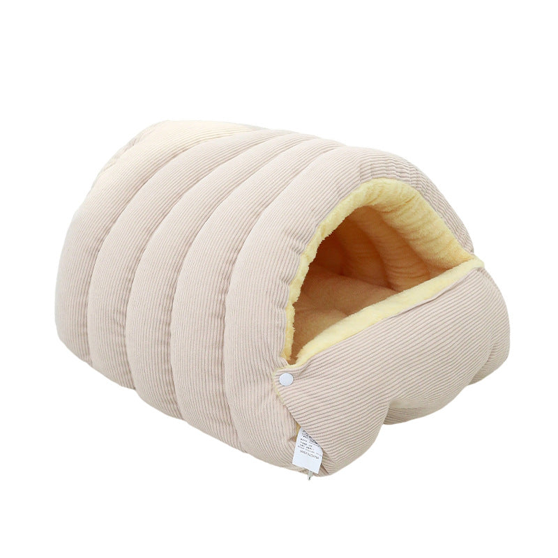 Pet Closed Nest Thickened Warm Detachable Washable Dual purpose Small and Medium sized Dog and Cat Deep Sleeping Nest Mat