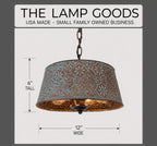 Ornate Copper Farmhouse Chandelier Lighting