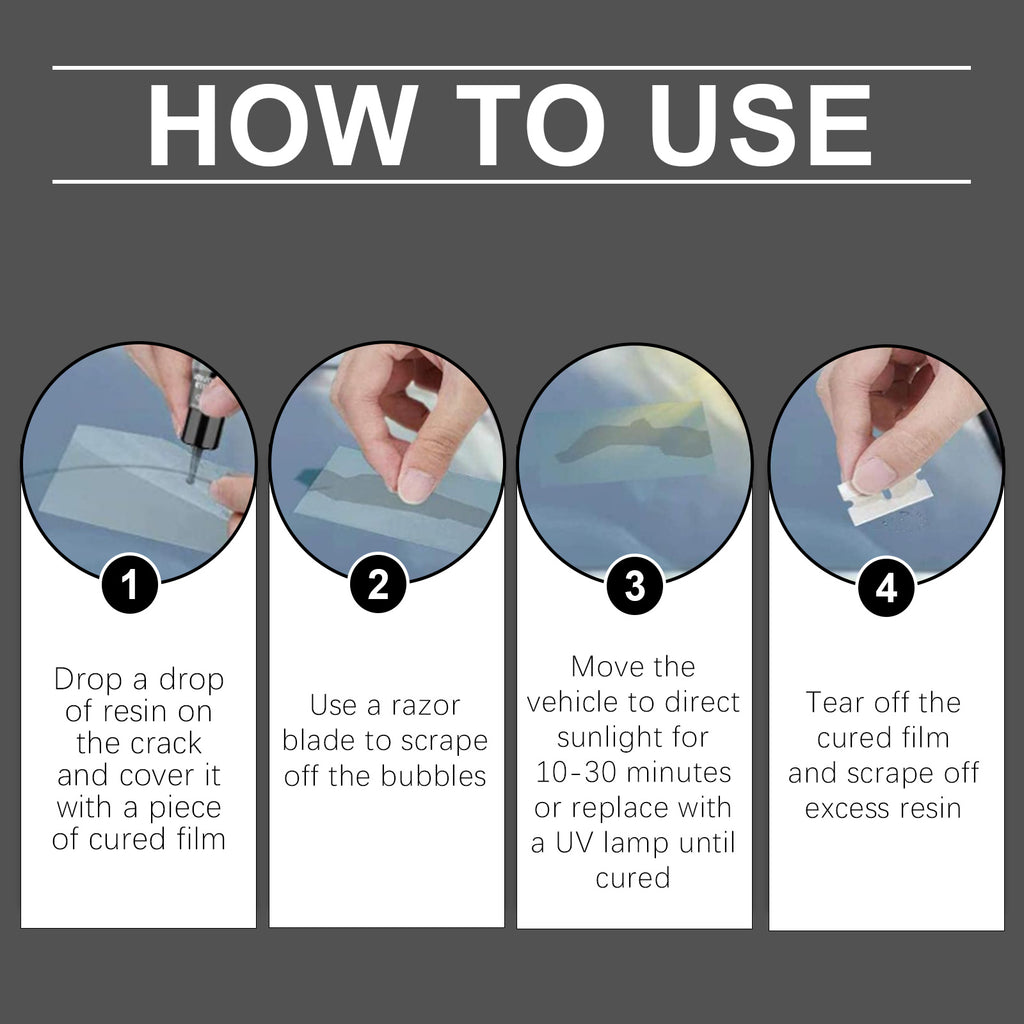 Automotive Windshield Crack Care Solution Automotive Glass Care Tool Crack Glass Adhesive Solution