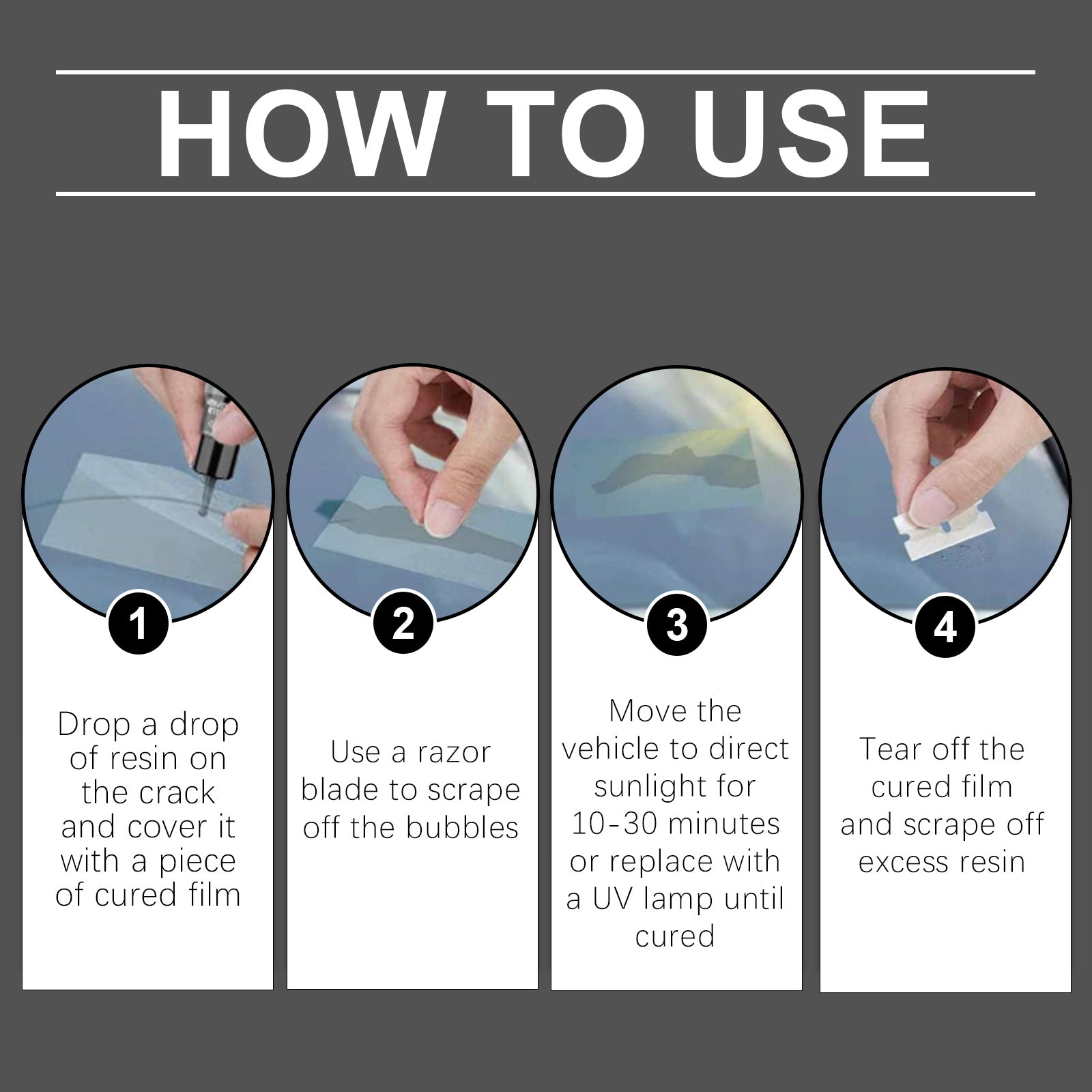 Automotive Windshield Crack Care Solution Automotive Glass Care Tool Crack Glass Adhesive Solution