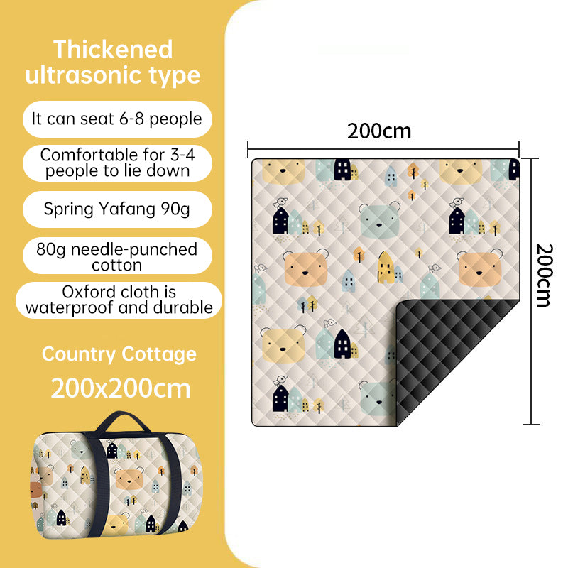 Portable Waterproof & Sandproof Picnic Blanket, Compact Outdoor Mat for Beach, Camping, Hiking, Travel