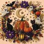 DIY Ghost Diamond Painting Kit for Halloween Wall Decor