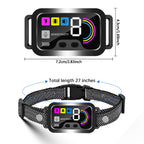 Smart Dog Bark Control Collar w/ Color Screen, Multi Stop Modes, 8-Level Sensitivity, IP67 Waterproof