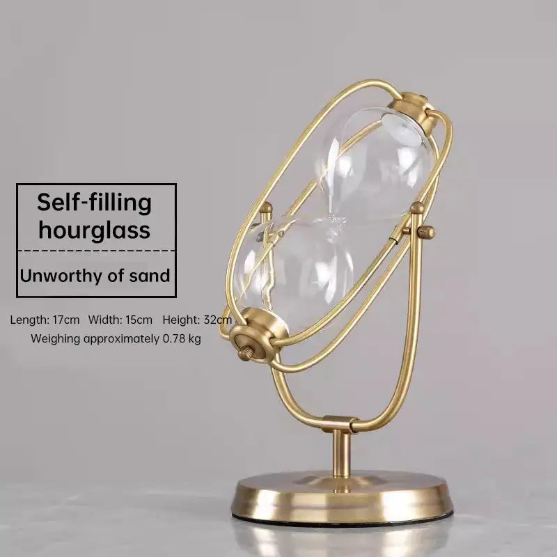 Vintage Metal Hourglass Sand Timer for Desk and Home Decor