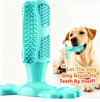 Pet Dog Toy Dental Brush Teeth Cleaning Elastic Rubber Chew Toy