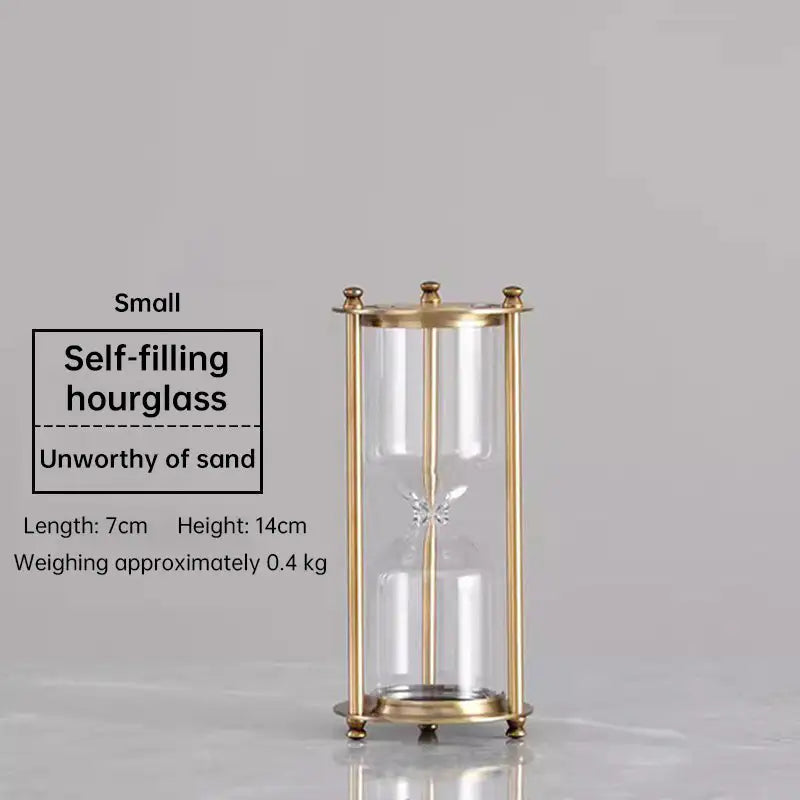 Vintage Metal Hourglass Sand Timer for Desk and Home Decor