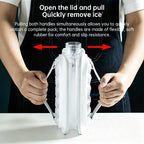 2-in-1 Portable Folding Ice Ball Maker Bottle, Silicone Freezer Ice Mold & Water Bottle for Cocktails, Travel, Gym