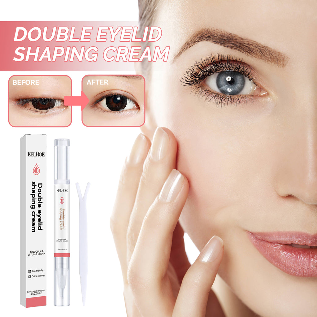 EELHOE Double Eyelid Styling Cream Long-Lasting Natural Non-Trace Invisible Non-Glue Double Eyelid Instant Dry Eye Cream