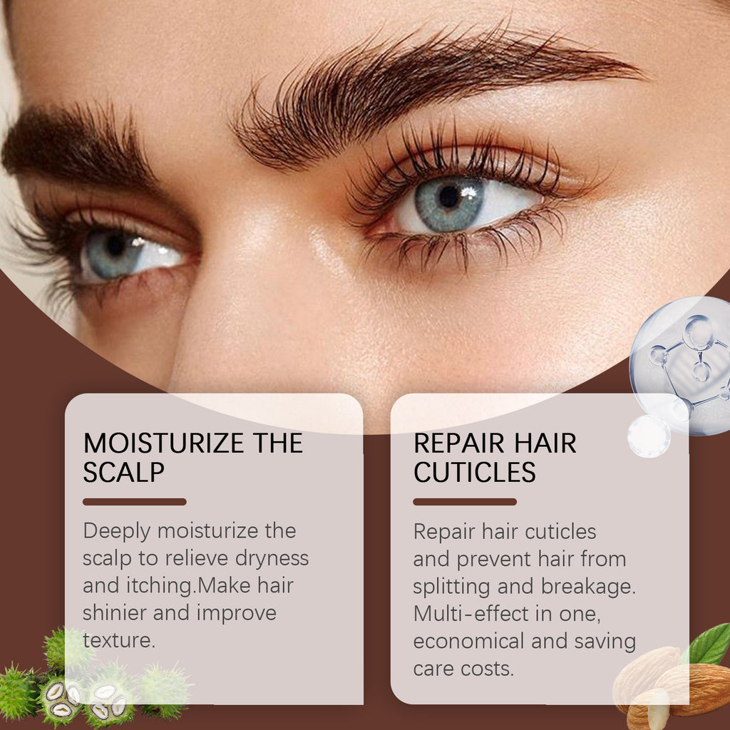 West&Month Multi-Effect All-In-One Castor Oil, Multi-Effect Care Moisturizing Skin, Eyelash And Eyebrow Maintenance Essential Oil