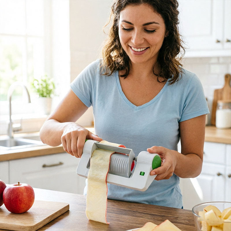 Multi-Function Vegetable Fruit Slicer – Manual Safety Rotary Peeler for Potato, Apple & More, Kitchen Gadget & Accessories