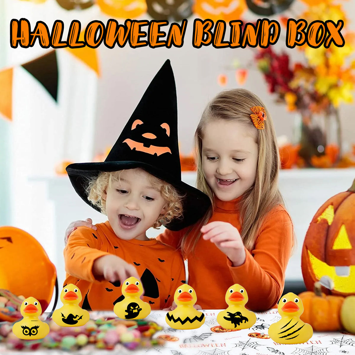 Halloween Duck Blind Box, 24-Grid Countdown Surprise Set