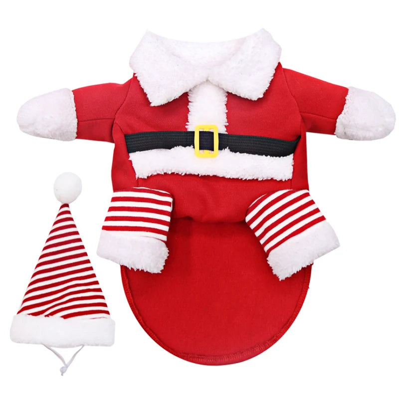 Christmas Pet Costume for Dogs and Cats, Holiday Clothes