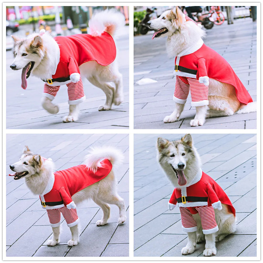 Christmas Pet Costume for Dogs and Cats, Holiday Clothes