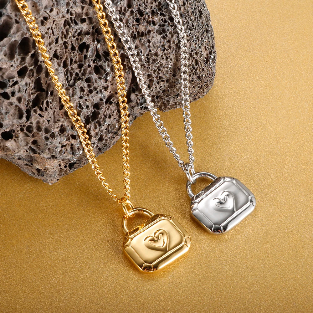HeartLine Stainless Steel Pendant Necklace
