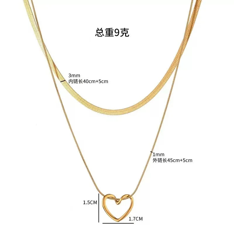 HeartLine Stainless Steel Pendant Necklace