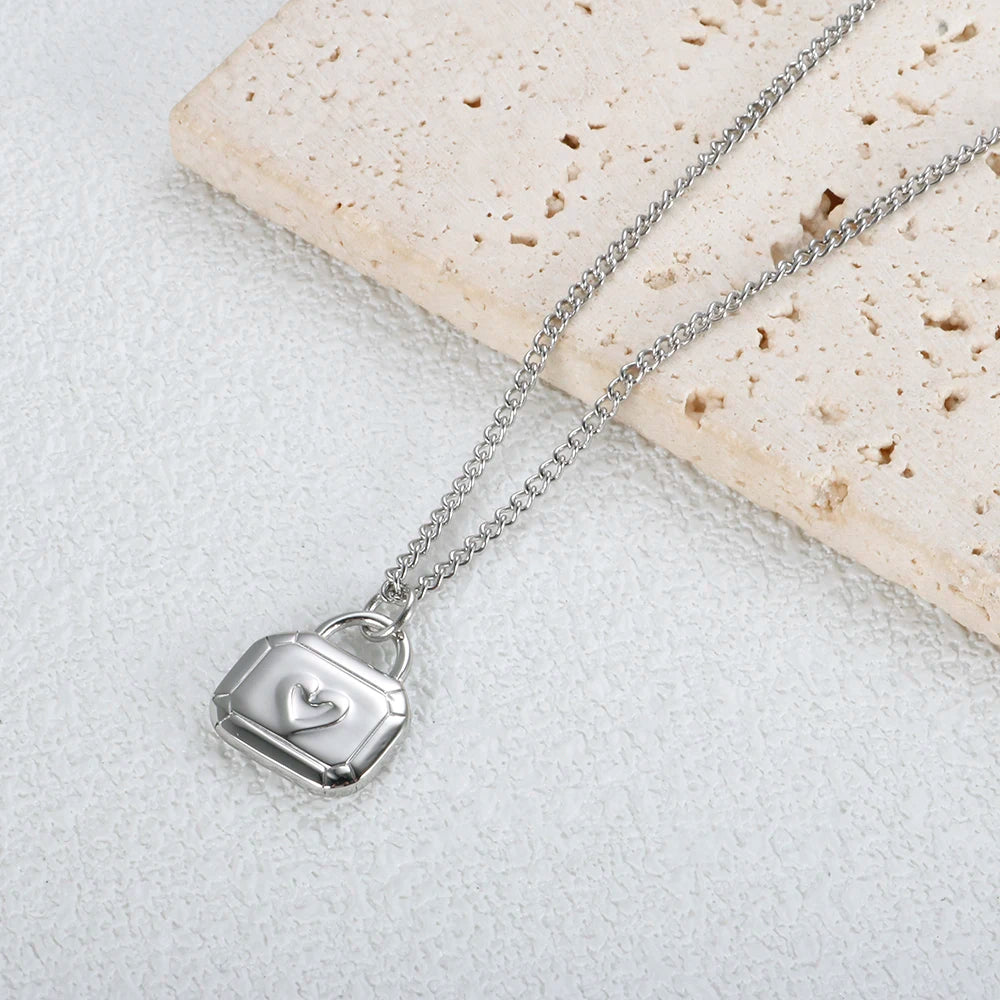 HeartLine Stainless Steel Pendant Necklace