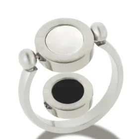 LuxeZircon 18K Gold Stainless Steel Ring