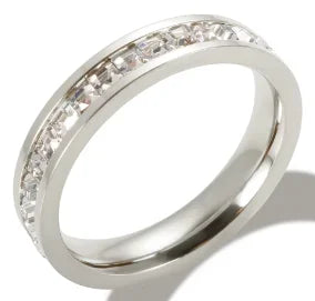 PavéGlow Crystal Zircon Bead Ring
