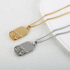 SquareChain Stainless Steel Pendant Necklace
