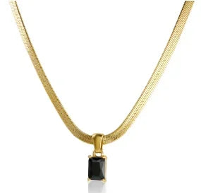 SquareChain Stainless Steel Pendant Necklace