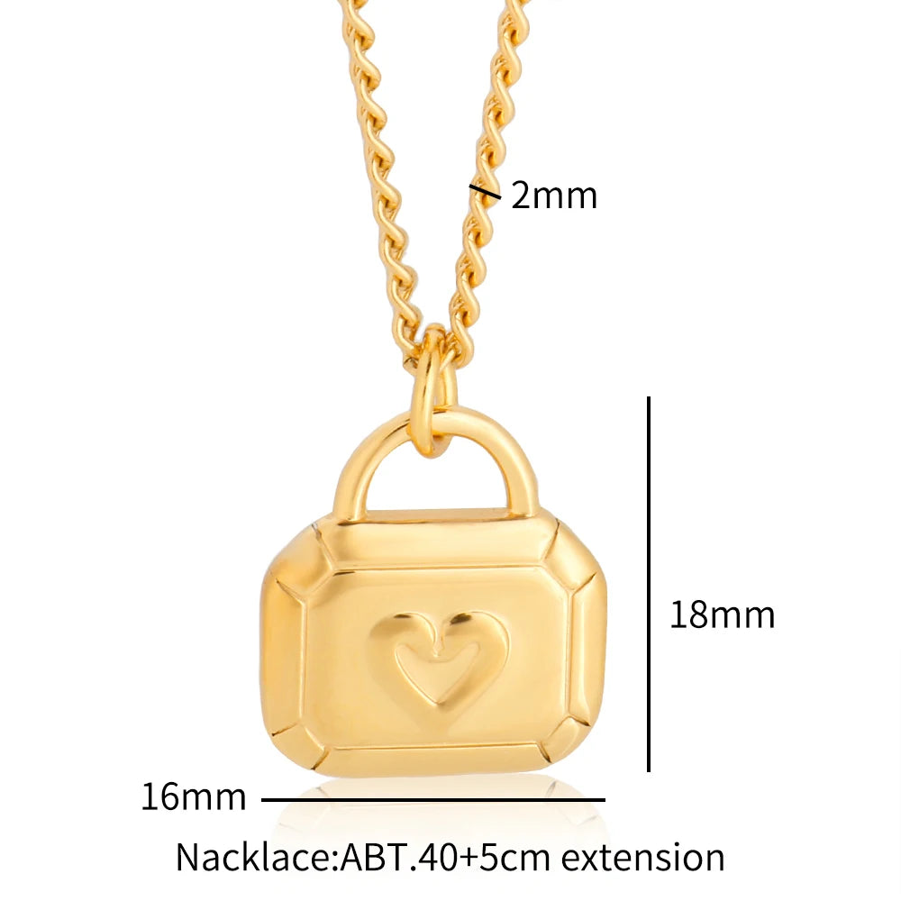 HeartLine Stainless Steel Pendant Necklace