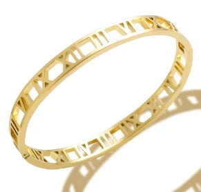 TriGlow Crystal Gold Cuff Bracelet