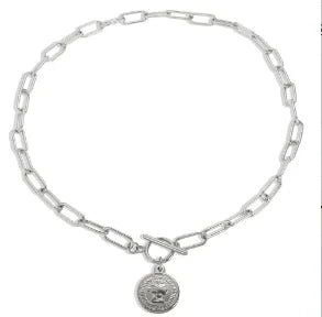 SquareChain Stainless Steel Pendant Necklace