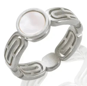LuxeZircon 18K Gold Stainless Steel Ring