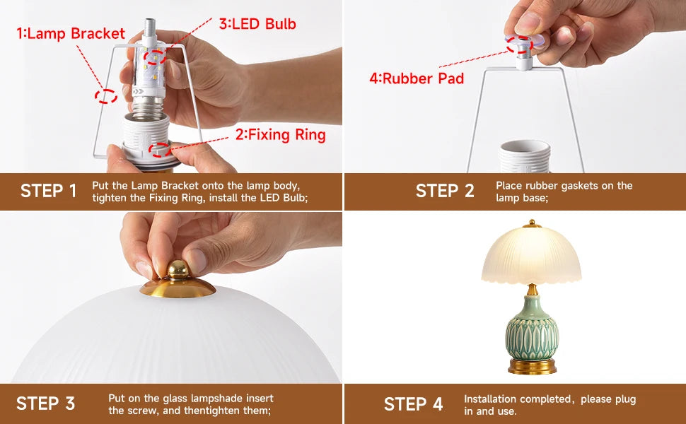 VelvetGold Vintage Table Lamp