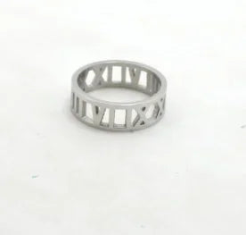 LuxeZircon 18K Gold Stainless Steel Ring