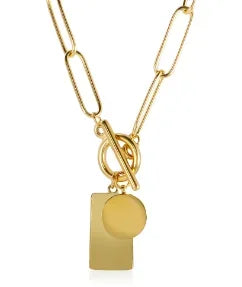 SquareChain Stainless Steel Pendant Necklace