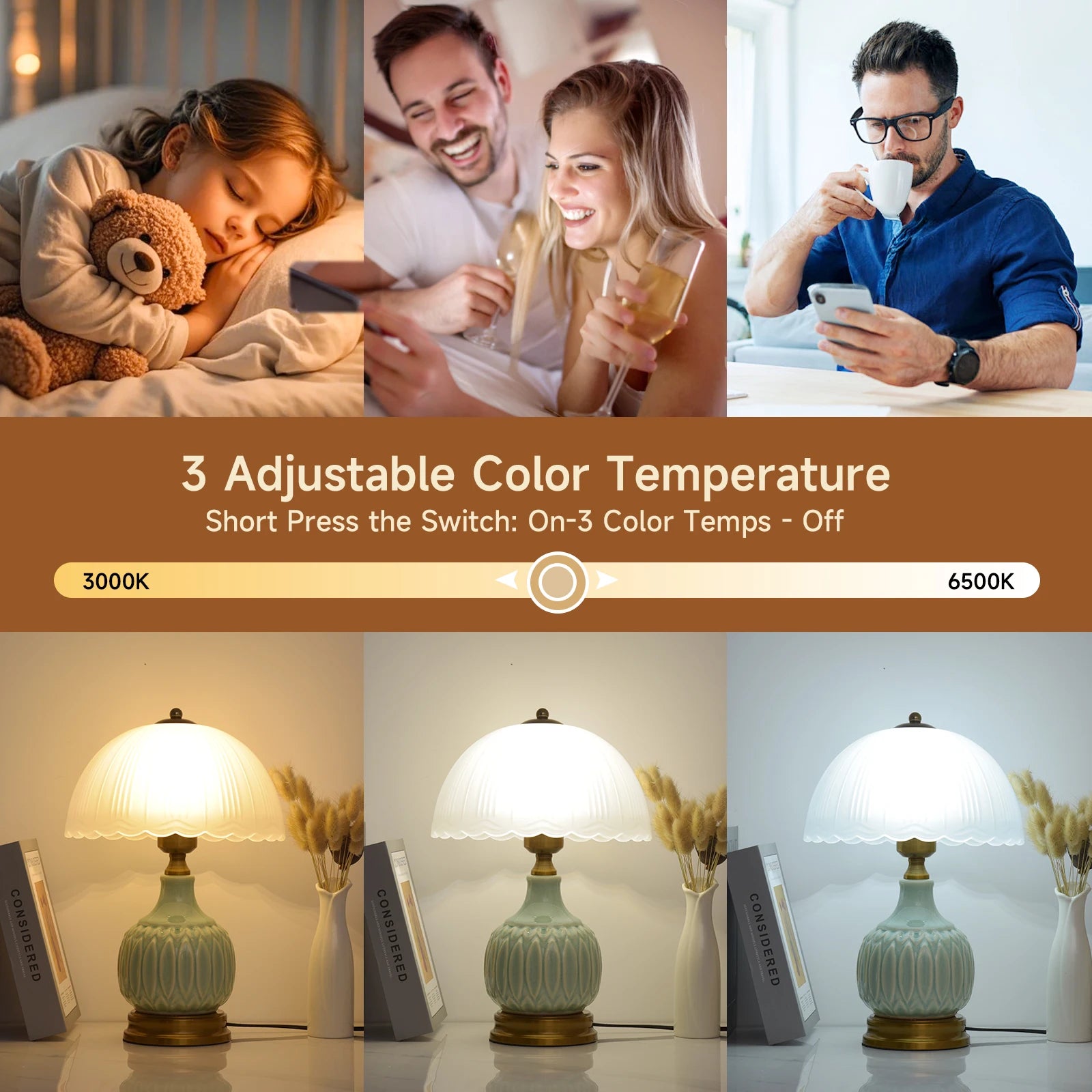 VelvetGold Vintage Table Lamp