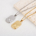 SquareChain Stainless Steel Pendant Necklace