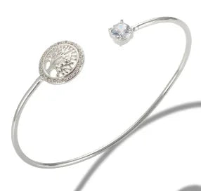 TriGlow Crystal Gold Cuff Bracelet