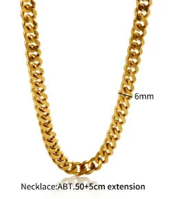 SquareChain Stainless Steel Pendant Necklace