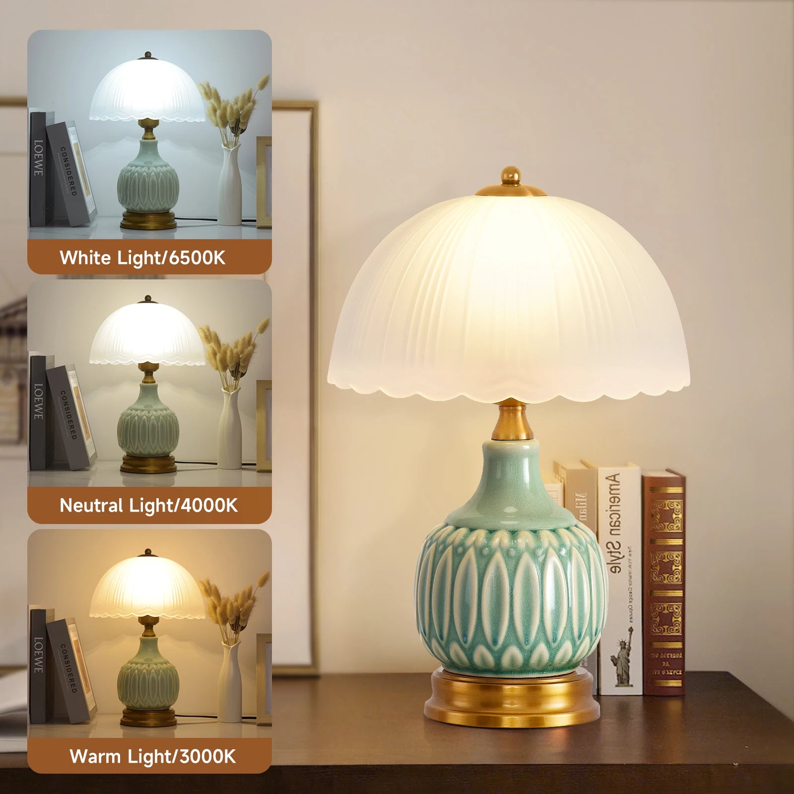 VelvetGold Vintage Table Lamp