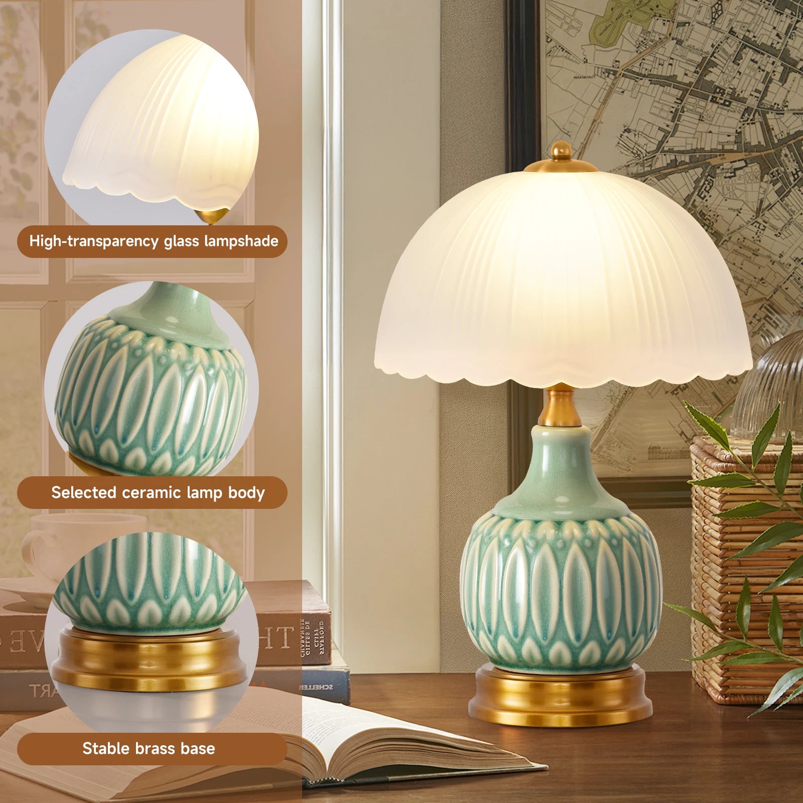 VelvetGold Vintage Table Lamp