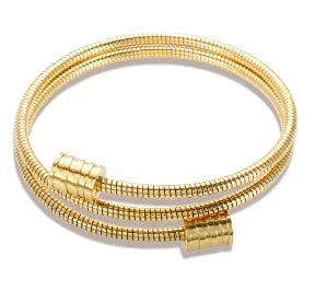 TriGlow Crystal Gold Cuff Bracelet